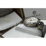 Versace Greca Sport Quartz White Dial Two Tone Steel Strap Watch For Men - VEZ300521 Buy Now By Versace