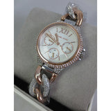 Michael Kors Camille Pavé Chronograph Silver Dial Two Tone Steel Strap Watch for Women - MK6843 Buy Now By Michael Kors