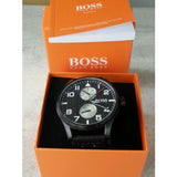 Hugo Boss Aeroliner Maxx Quartz Black Dial Black Nylon Strap Watch For Men - HB1513086 Buy Now By Hugo Boss