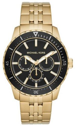 Michael Kors Cunningham Multifunction Black Dial Gold Steel Strap Watch For Men - MK7154 Buy Now By Michael Kors