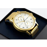 Tommy Hilfiger Kane White Dial Gold Mesh Bracelet Watch for Men - 1710403 Buy Now By Tommy Hilfiger