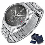Tommy Hilfiger Kyle Chronograph Grey Dial Silver Steel Strap Watch for Men - 1791632 Buy Now By Tommy Hilfiger