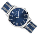 Guess Richmond Blue Dial Two Tone Mesh Bracelet Watch for Men - W1179G1 Buy Now By Guess