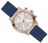Guess Marina Multifunction White Dial Blue Rubber Strap Watch for Women - W1025L4 Buy Now By Guess