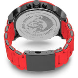 Diesel Mr Daddy 2.0 Chronograph Black Dial Red Silicone Strap Watch For Men - DZ7370 Buy Now By Diesel