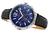Tommy Hilfiger Gavin Blue Dial Blue Leather Strap Watch for Men - 1791468 Buy Now By Tommy Hilfiger