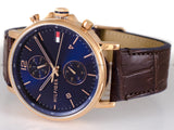 Tommy Hilfiger Daniel Blue Dial Brown Leather Strap Watch for Men - 1710418 Buy Now By Tommy Hilfiger