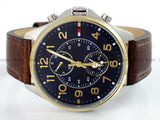 Tommy Hilfiger Dean Multifunctional Blue Dial Brown Leather Strap Watch for Men - 1791275 Buy Now By Tommy Hilfiger
