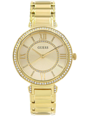 Guess Montage Quartz Gold Dial Gold Steel Strap Watch For Women - GW0588L1 Buy Now By Guess