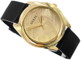 Guess Cubed Analog Gold Dial Black Silicone Strap Watch For Women - GW0665L1 Buy Now By Guess