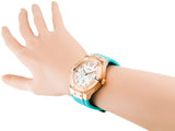 Guess Jet Setter White Dial Turquoise Silicone Strap Watch For Women - W0564L3 Buy Now By Guess