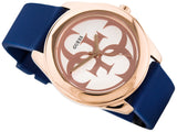 Guess G Twist White Dial Blue Silicone Strap Watch For Women - W0911L6 Buy Now By Guess