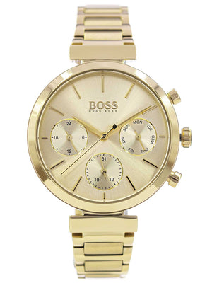 Hugo Boss Flawless Gold Dial Gold Steel Strap Watch for Women - 1502532 Buy Now By Hugo Boss