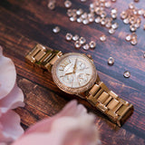 Michael Kors Camille Multifunction White Dial Rose Gold Steel Strap Watch For Women - MK6845 Buy Now By Michael Kors