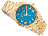 Michael Kors Lennox Analog Blue Dial Gold Steel Strap Watch for Women - MK7460 Buy Now By Michael Kors