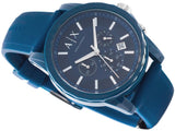 Armani Exchange Outerbanks Chronograph Blue Dial Blue Silicone Strap Watch For Men - AX1327 Buy Now By Armani Exchange