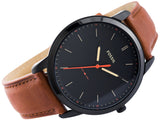 Fossil The Minimalist Black Dial Brown Leather Strap Watch for Men - FS5305 Buy Now By Fossil