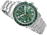 Fossil Sport Tourer Chronograph Green Dial Silver Steel Strap Watch for Men - FS6048 Buy Now By Fossil