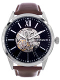 Fossil Flynn Automatic Black Dial Brown Leather Strap Watch for Men - BQ2270 Buy Now By Fossil