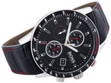 Hugo Boss Rafale Chronograph Black Dial Black Leather Strap Watch For Men - 1513390 Buy Now By Hugo Boss