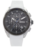 Hugo Boss Volane Grey Dial White SIlicone Strap Watch for Men - 1513948 Buy Now By Hugo Boss