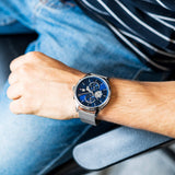 Tommy Hilfiger Weston Chronograph Blue Dial Silver Mesh Bracelet Watch For Men - 1710504 Buy Now By Tommy Hilfiger