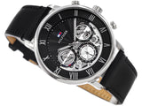 Tommy Hilfiger Legend Chronograph Black Dial Black Leather Strap Watch For Men - 1710565 Buy Now By Tommy Hilfiger