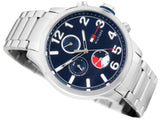 Tommy Hilfiger Jackson Chronograph Blue Dial Silver Steel Strap Watch for Men - 1791242 Buy Now By Tommy Hilfiger