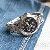 Tommy Hilfiger Lars Chronograph Blue Dial Silver Steel Strap Watch For Men - 1792059 Buy Now By Tommy Hilfiger