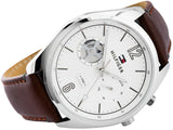 Tommy Hilfiger Deacon White Dial Brown Leather Strap Watch for Men - 1791550 Buy Now By Tommy Hilfiger