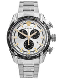 Versace V-Ray Chronograph Quartz Silver Dial Silver Steel Strap Watch For Men - VE2I00321 Buy Now By Versace