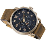 Tommy Hilfiger Briggs Chronograph Black Dial Brown Leather Strap Watch for Men - 1791425 Buy Now By Tommy Hilfiger