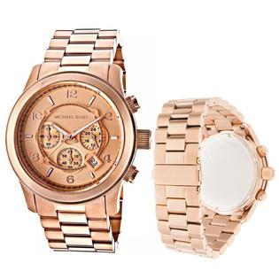 Michael Kors Runway Chronograph Rose Gold Dial Rose Gold Steel Strap Watch for Men - MK8096 Buy Now By Michael Kors