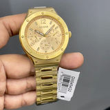 Guess Scope Gold Dial Gold Steel Strap Watch for Men - GW0454G2 Buy Now By Guess