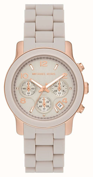 Michael Kors Runway Chronograph Grey Dial Grey Silicone Strap Watch For Women - MK7386 Buy Now By Michael Kors
