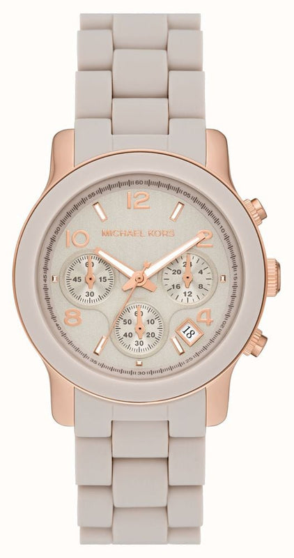 Michael Kors Runway Chronograph Grey Dial Grey Silicone Strap Watch For Women - MK7386 Buy Now By Michael Kors