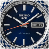 Seiko 5 Sports Petrol Blue Checker Flag Special Edition Blue Dial Silver Steel Strap Watch For Men - SRPK65K1 Buy Now By Seiko