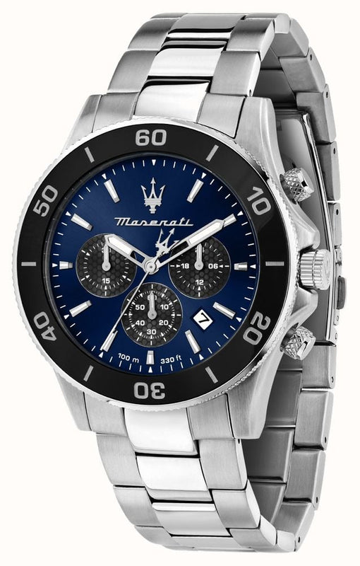 Maserati Competizione Chronograph Blue Dial Silver Steel Strap Watch For Men - R8873600009 Buy Now By Maserati