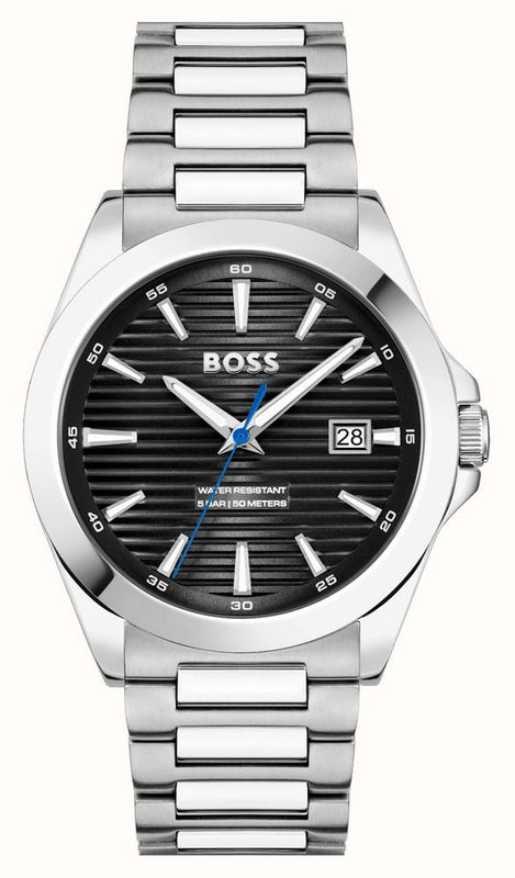 Hugo Boss Strike Black Dial Silver Steel Strap Watch for Men - 1514170 Buy Now By Hugo Boss
