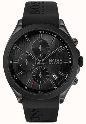 Hugo Boss Velocity Black Dial Black Rubber Strap Watch for Men - 1513720 Buy Now By Hugo Boss