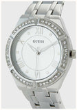 Guess Cosmo Diamonds Silver Dial Silver Steel Strap Watch For Women - GW0033L1 Buy Now By Guess