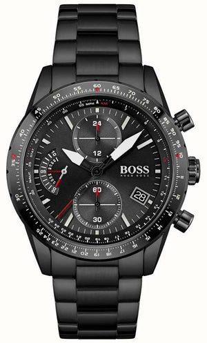 Hugo Boss Aero Black Dial Black Steel Strap Watch for Men - 1513771 Buy Now By Hugo Boss