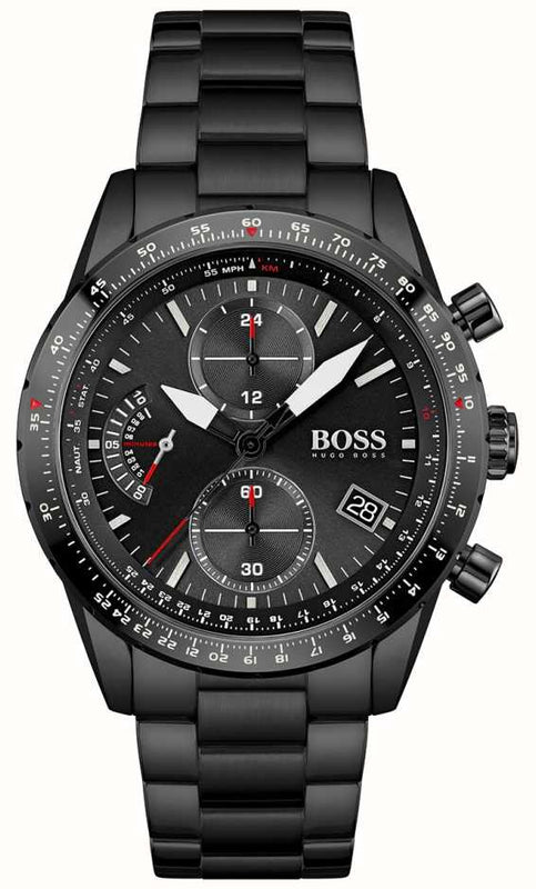 Hugo Boss Aero Black Dial Black Steel Strap Watch for Men - 1513771 Buy Now By Hugo Boss