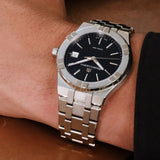 Maurice Lacroix Aikon Automatic Black Dial Silver Steel Strap Watch For Men - AI6008-SS002-330-1 Buy Now By Maurice Lacroix