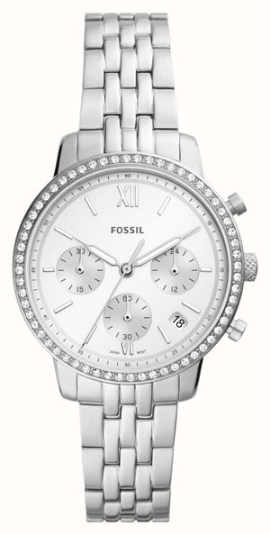 Fossil Neutra Chronograph Silver Dial Silver Steel Strap Watch for Women - ES5217 Buy Now By Fossil