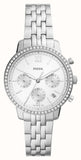 Fossil Neutra Chronograph Silver Dial Silver Steel Strap Watch for Women - ES5217 Buy Now By Fossil