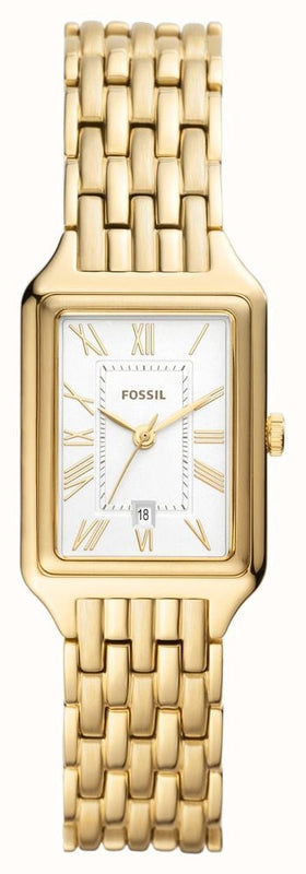 Fossil Raquel Three Hand Date White Dial Gold Steel Strap Watch For Women - ES5220 Buy Now By Fossil