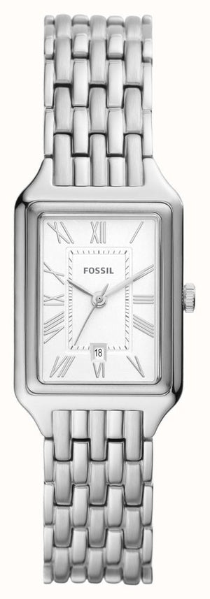Fossil Raquel Three Hand Date White Dial Silver Steel Strap Watch for Women - ES5221 Buy Now By Fossil