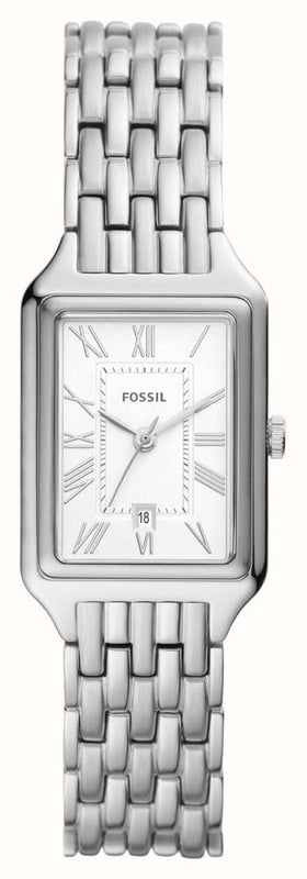 Fossil Raquel Three Hand Date White Dial Silver Steel Strap Watch for Women - ES5221 Buy Now By Fossil