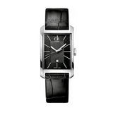 Calvin Klein Window Black Dial Black Leather Strap Watch for Men - K2M23107 Buy Now By Calvin Klein